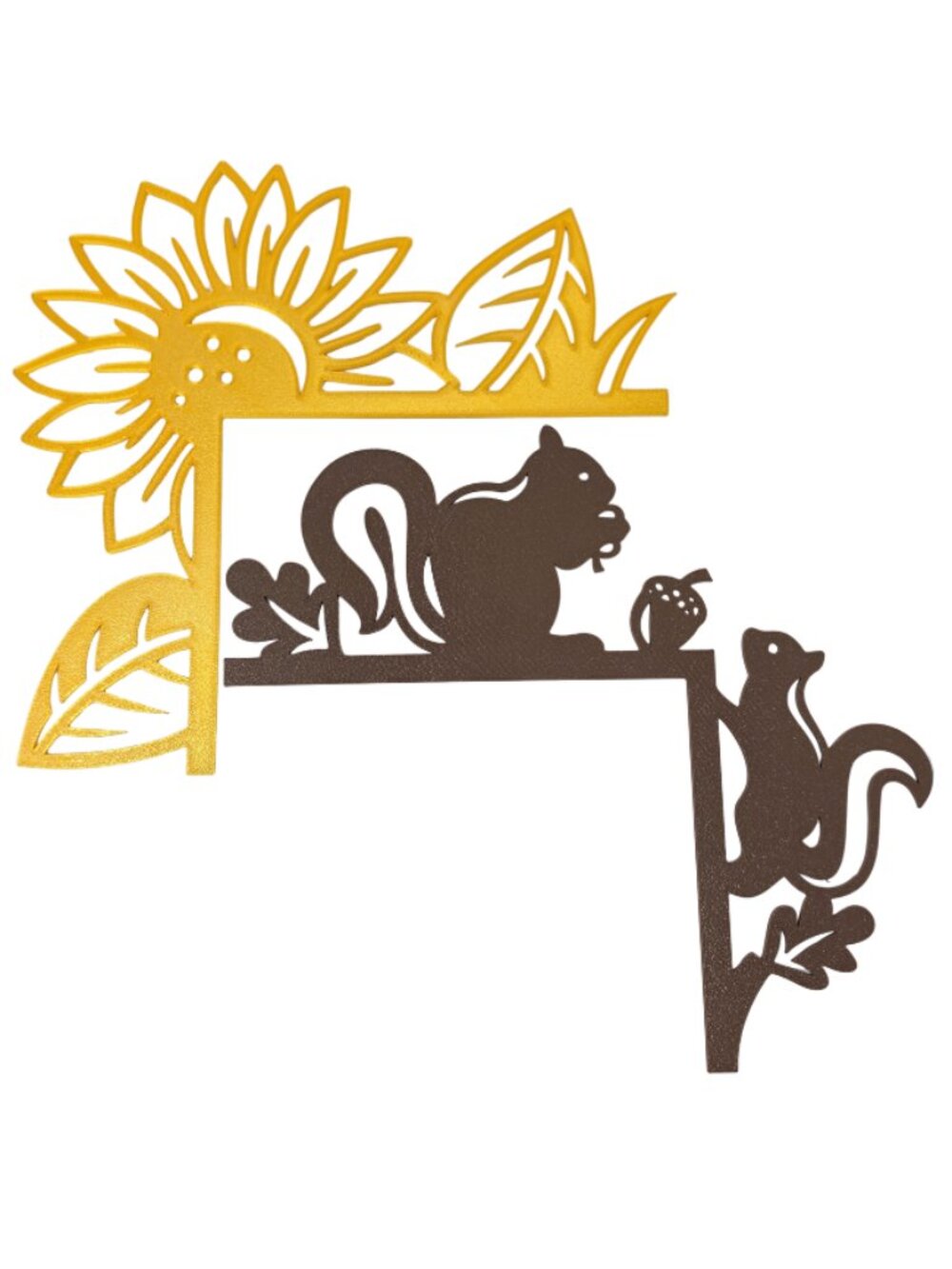 New 3D Printed 9" Squirrels & Sunflower 2 Door Corners Thanksgiving Fall Decor